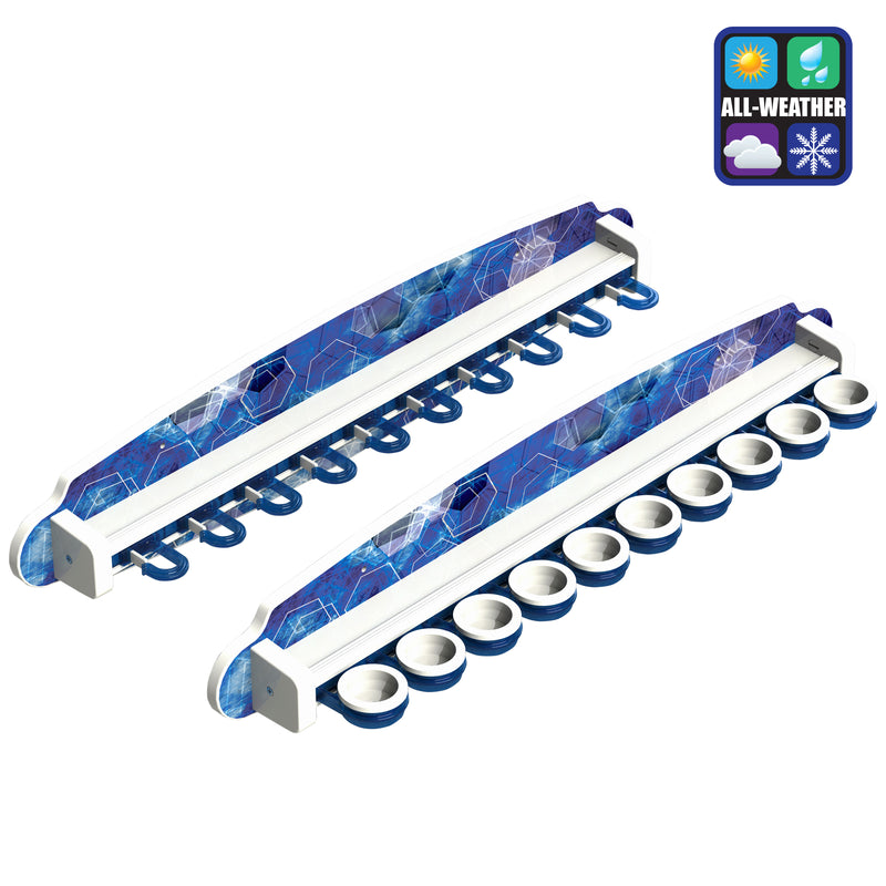 Load image into Gallery viewer, Reel Salty Waterproof Offshore &amp; Inshore Fishing Rod Holder for 10 Saltwater Rods – Wall-Mounted Fishing Pole Storage Rack for Garage Organization, Fishing Gear &amp; Accessories
