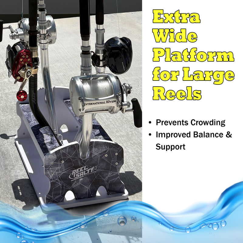 Load image into Gallery viewer, Reel Salty 4- Bent Butt Fishing Rod Holder Rack – Offshore &amp; Inshore Boat Rod Storage Organizer
